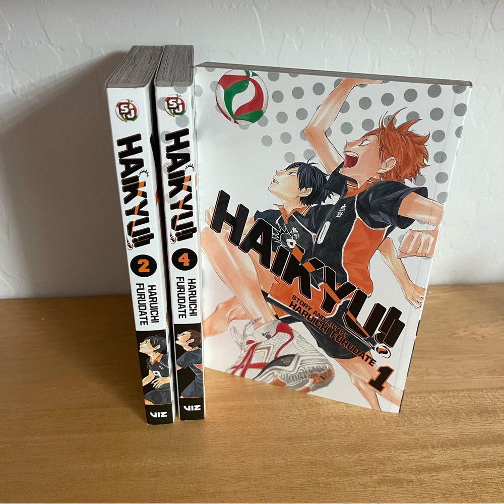🌹 Anime Haikyuu!! Manga Set Volumes 1,2,4 by Haruichi Furudate